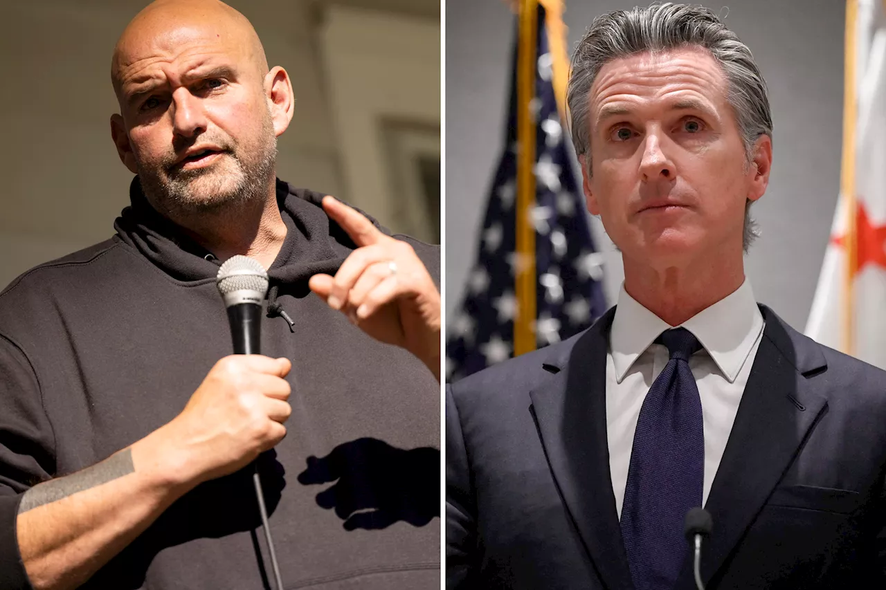 Fetterman accuses Newsom of not having the ‘guts to announce’ he’s running for president