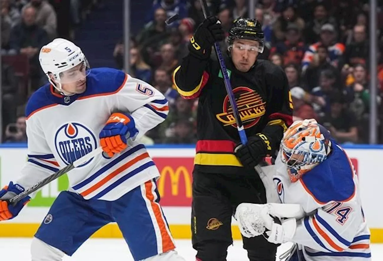 Boeser scores two, Hughes nets four points as surging Canucks whip Oilers 6-2