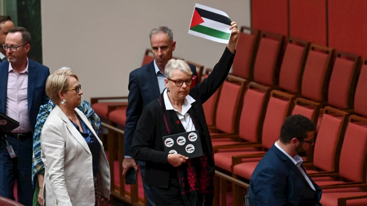 Greens’ walkout over Israel response made a ‘mockery’ of Australian parliament