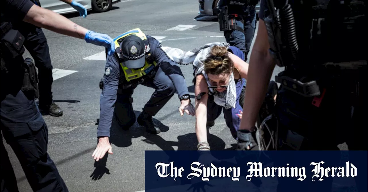 Police pepper spray, arrest Palestine protesters at Melbourne Cup