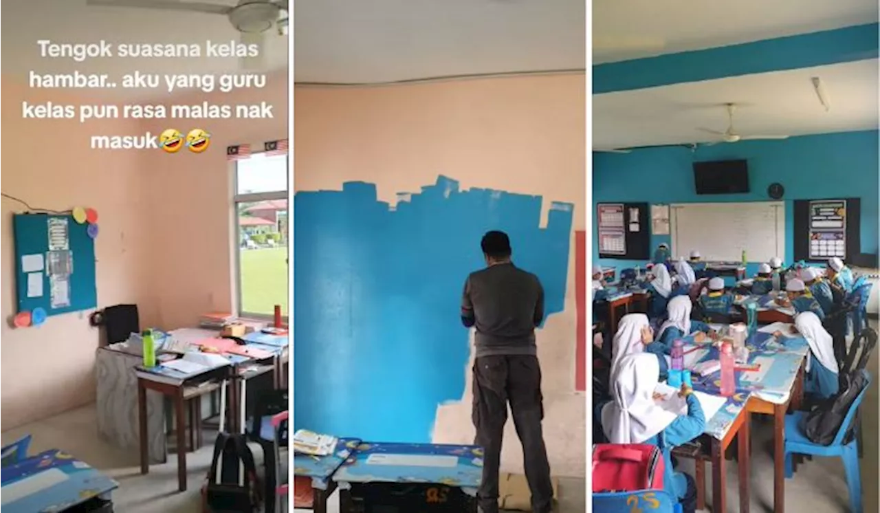 [Watch] Teacher Transforms Dull Looking Classroom And The Result Is Amazing