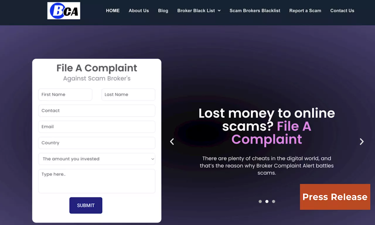 Broker Complaint Alert (BCA) Marks 3 Years of Successful Crypto Scam Recovery, Bringing Hope to Victims Worldwide