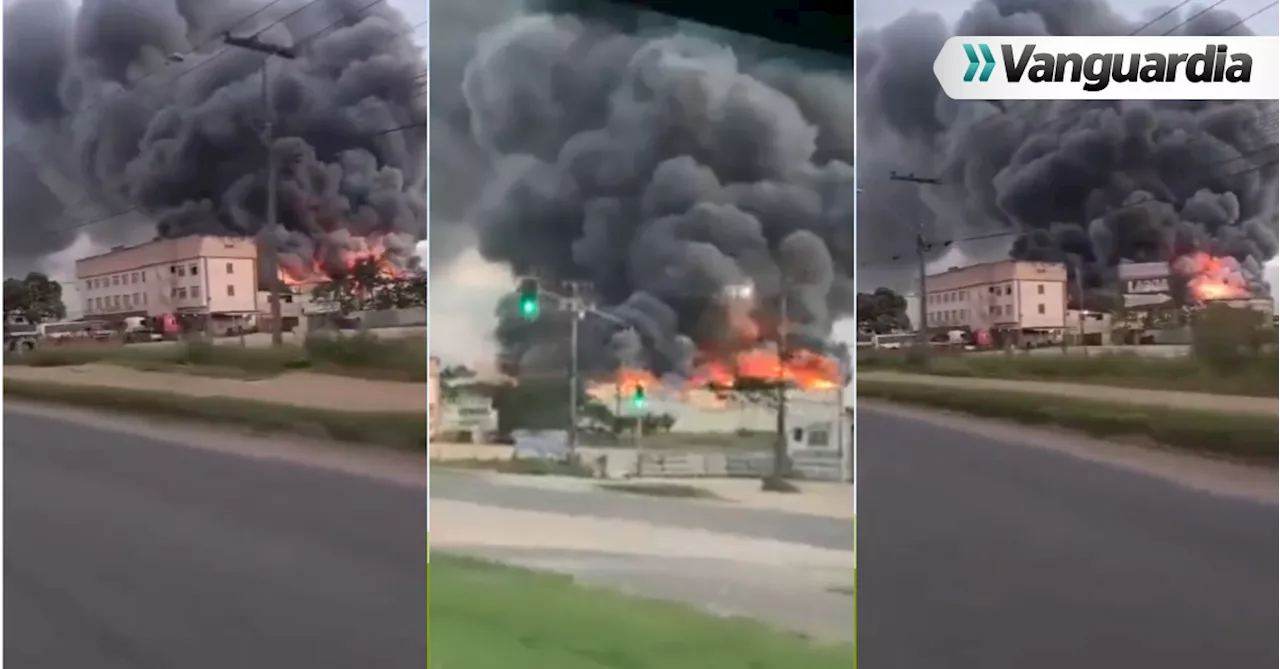 Un incendio de grandes proporciones afecta a una fábrica de chocolate en Brasil