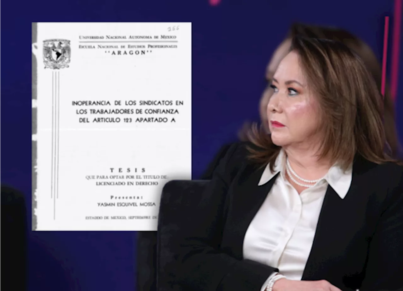 Yasmín Esquivel, ministra de la SCJN, pierde amparo; UNAM podrá pronunciarse sobre supuesto plagio de tesis