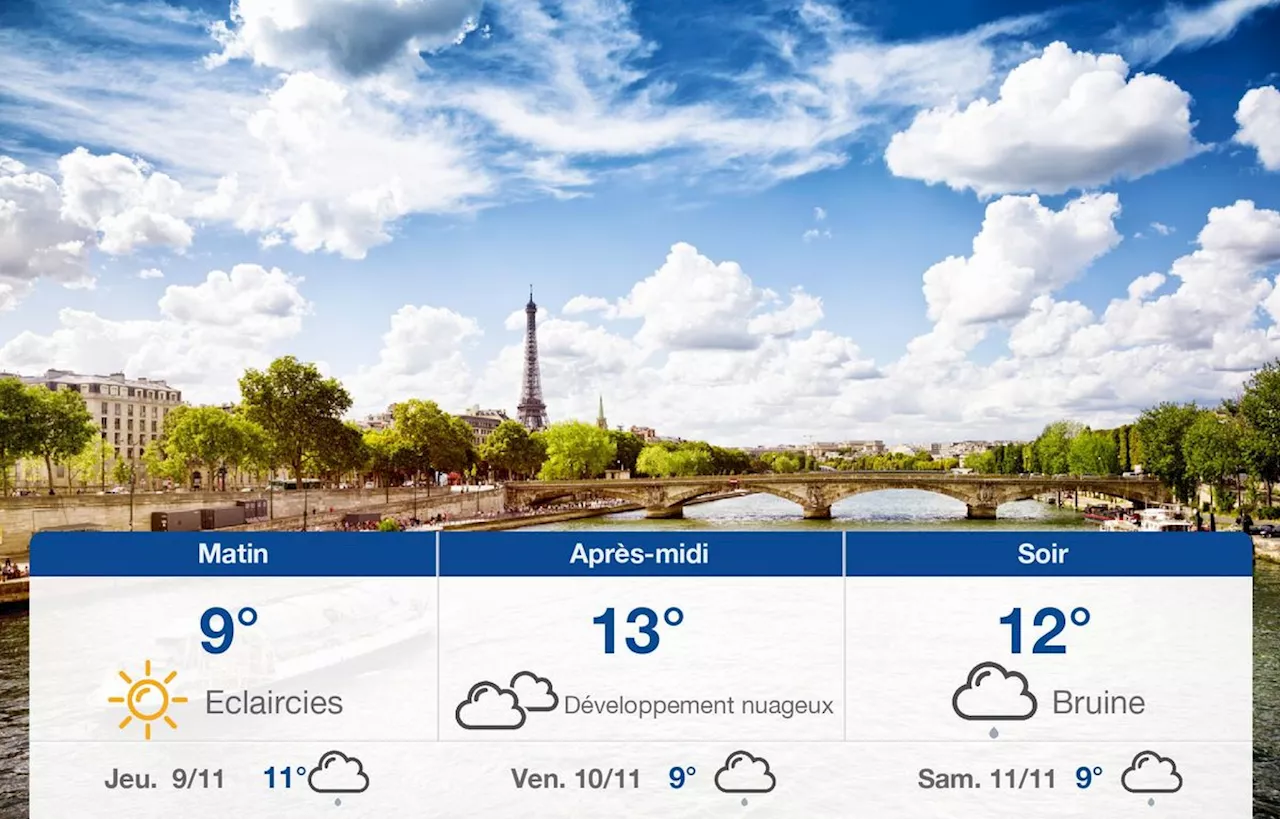 Météo Paris: prévisions du mercredi 8 novembre 2023