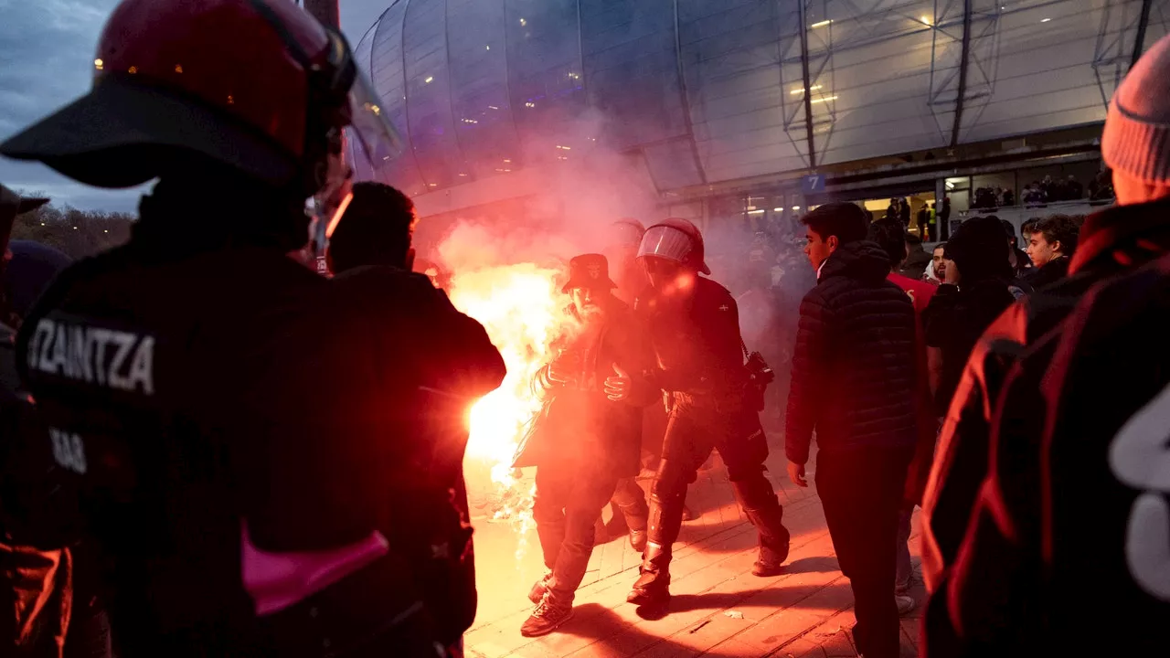 Tres detenidos en los incidentes previos al Real Sociedad - Benfica en San Sebastián