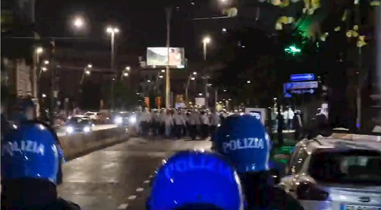 Scontri tra tifosi di Napoli e Berlino vicino allo stadio