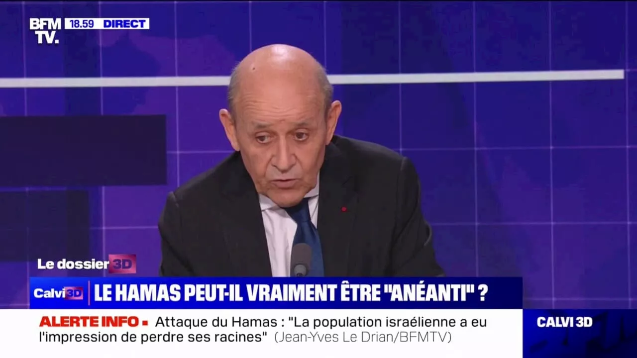 Jean-Yves Le Drian sur la guerre Israël/Hamas: 'C'est une action qu'il faut mener avec beaucoup de parcimonie, de vigilance, de détermination et de ciblage'