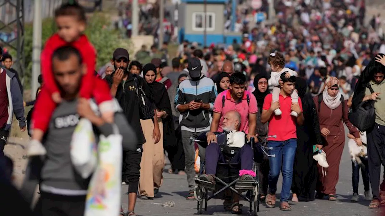 ‘Nothing is left’: Thousands of Palestinians flee south as Israel steps up Gaza City offensive