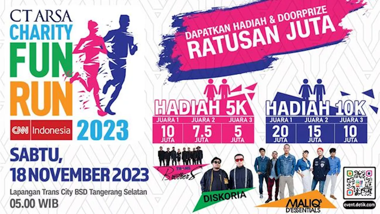 Maliq & D'Essentials Bakal Manggung di CT ARSA Charity Fun Run 2023