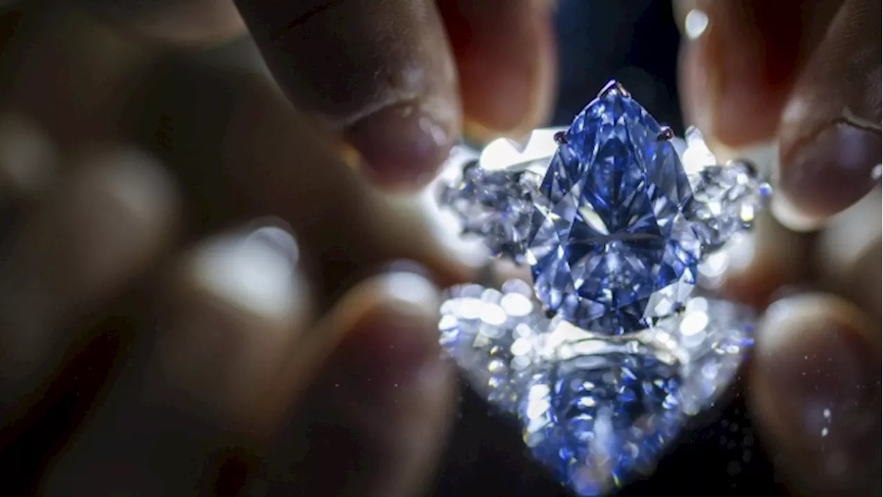 Blue diamond sells for more than $44 million at Christie's auction in Geneva