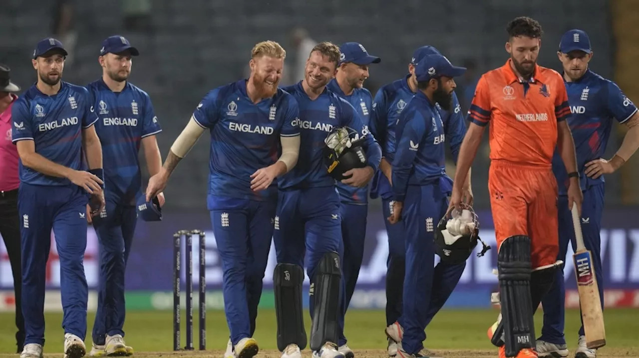 Ben Stokes' first Cricket World Cup century helps England end losing streak with win vs. Netherlands