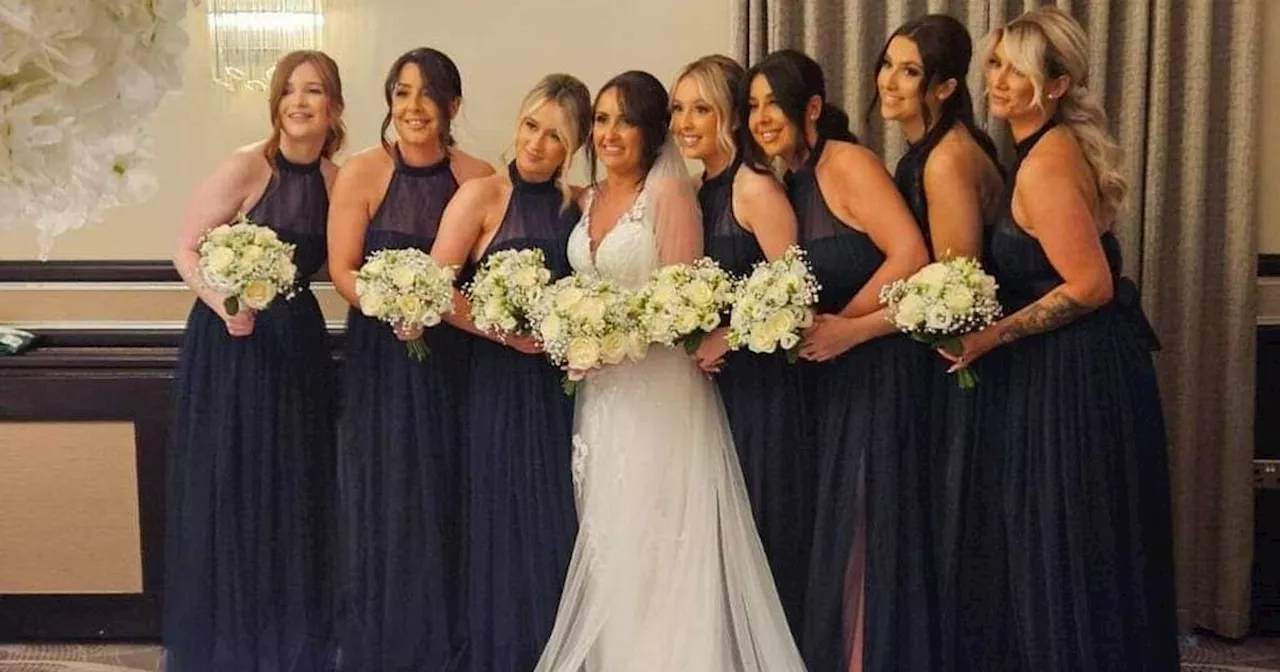 Two sets of twins share one-in-a-million moment as bridesmaids in same wedding