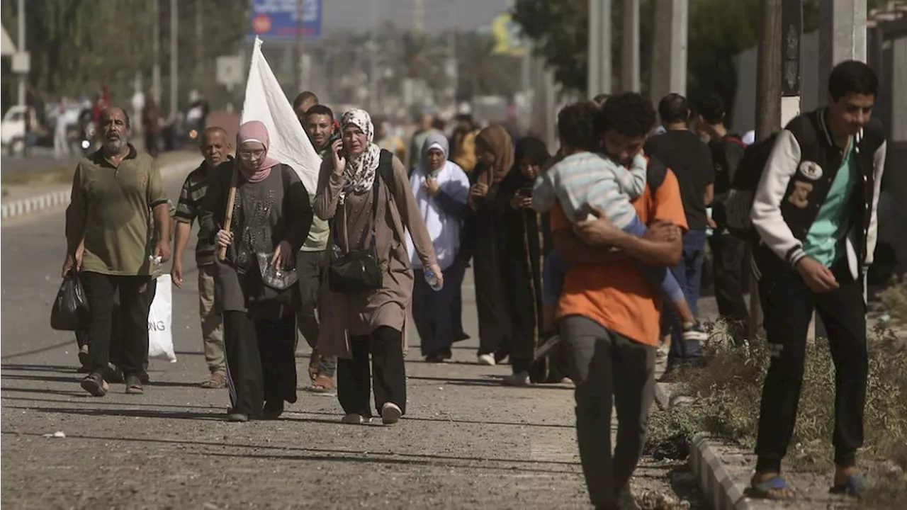 ویدیوها : هزاران فلسطینی‌ دیگر از شهر غزه می‌گریزند