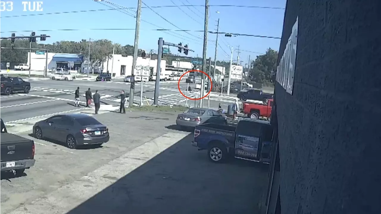 Surveillance video shows three teens attempt to flee stolen car on Jacksonville's Westside