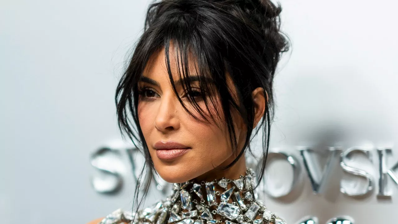 Kim Kardashian Really Committed to the Bit With This See-Through Crystal Outfit