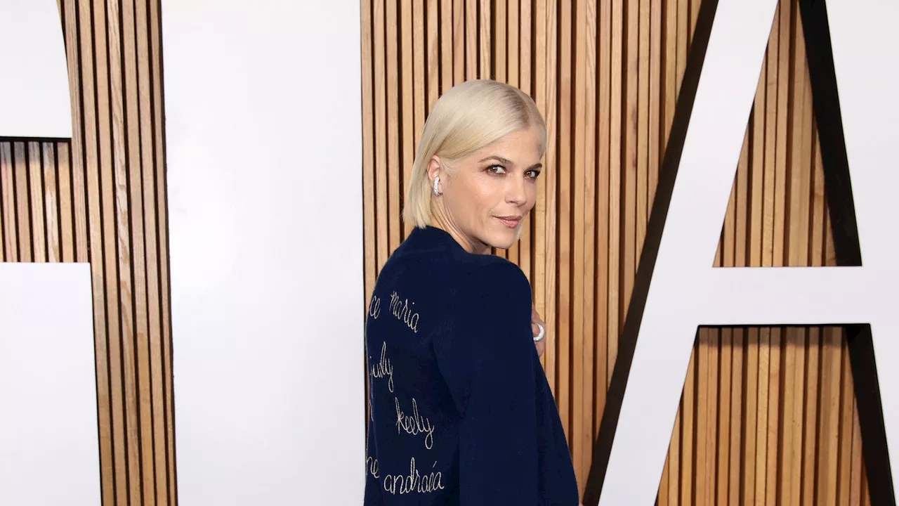 Selma Blair Sewed a Hidden Message into Her Red Carpet Cardigan