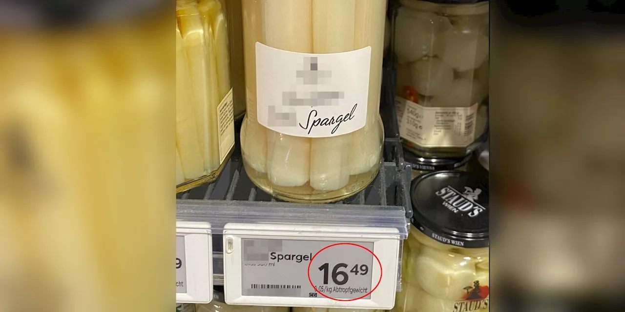 Preis für Luxus-Spargel im Glas erstaunt Wienerin