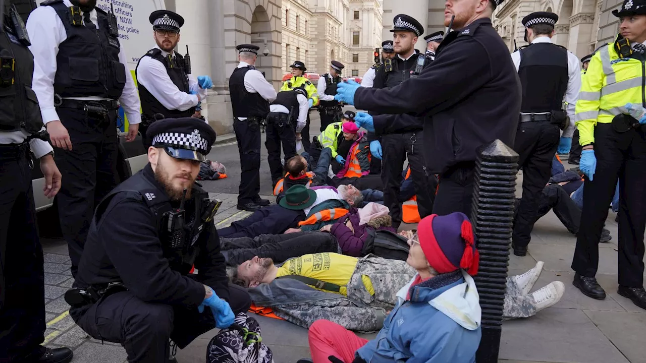 Just Stop Oil: 44 charged after protests in Whitehall and London's National Gallery