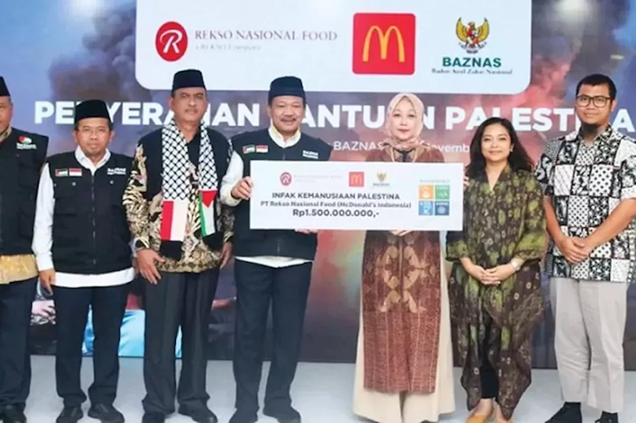 Lewat Baznas, McDonald's Indonesia Salurkan Bantuan Kemanusiaan Senilai Rp 1,5 Miliar untuk Palestina