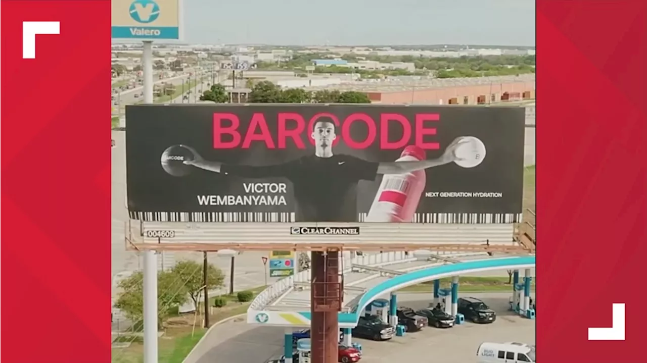 Barcode set to release Spurs' Wembanyama first commercial; Barcode billboards featuring Wembanyama appear in San Antonio