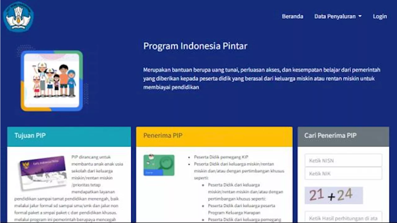 Cara Cek Siswa SD, SMP, SMA Penerima Bantuan PIP Kemdikbud di pip.kemdikbud.go.id