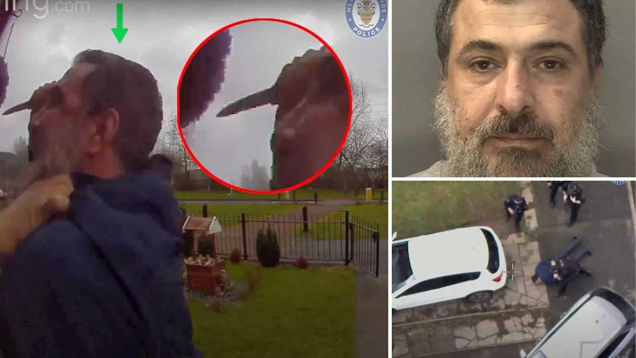 Horrifying moment knifeman, 43, kicks down door before fatally stabbing daughter’s father-in-law over...