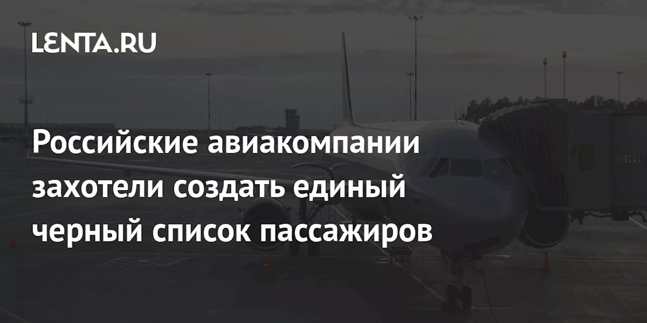 Российские авиакомпании захотели создать единый черный список пассажиров