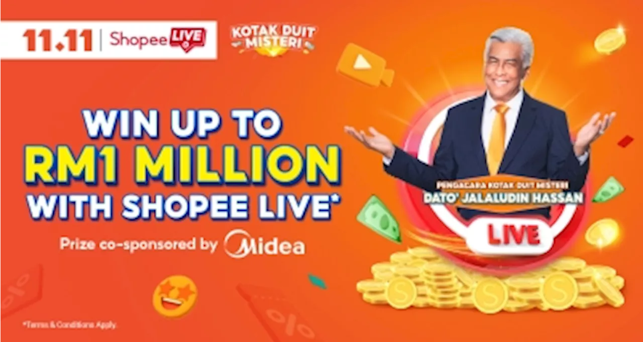 Shopee Live customers can win up to RM1m during the 11.11 Big Sale