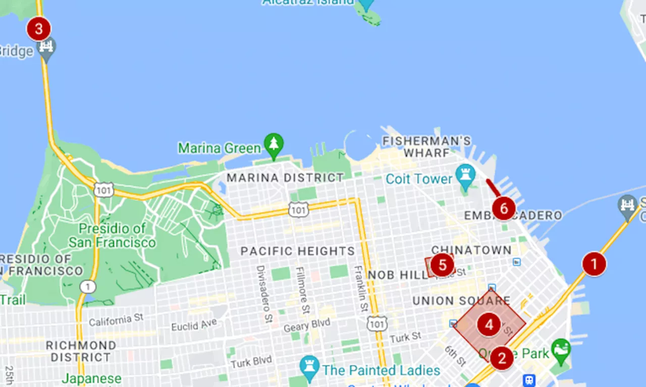 Map: 7 major San Francisco closures during APEC conference