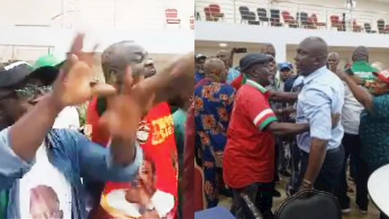 Chaos erupts at stakeholders meeting in Imo, as opposition parties clash with INEC official [VIDEO]