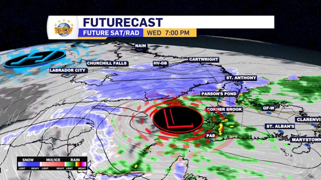 Rain (and snow) continues on the Island, while snow ends in Labrador on Thursday