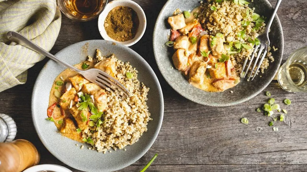 Poulet de Janzé au lait de coco et Kari Gosse