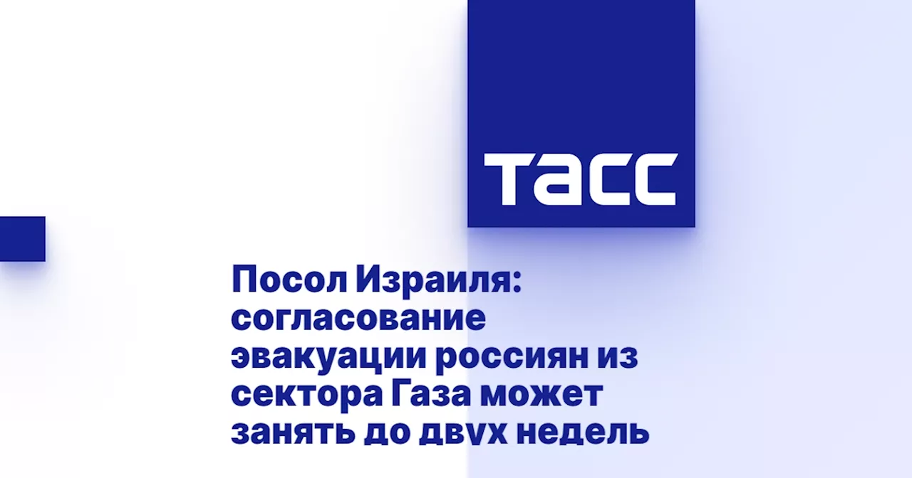 Посол Израиля: согласование эвакуации россиян из сектора Газа может занять до двух недель