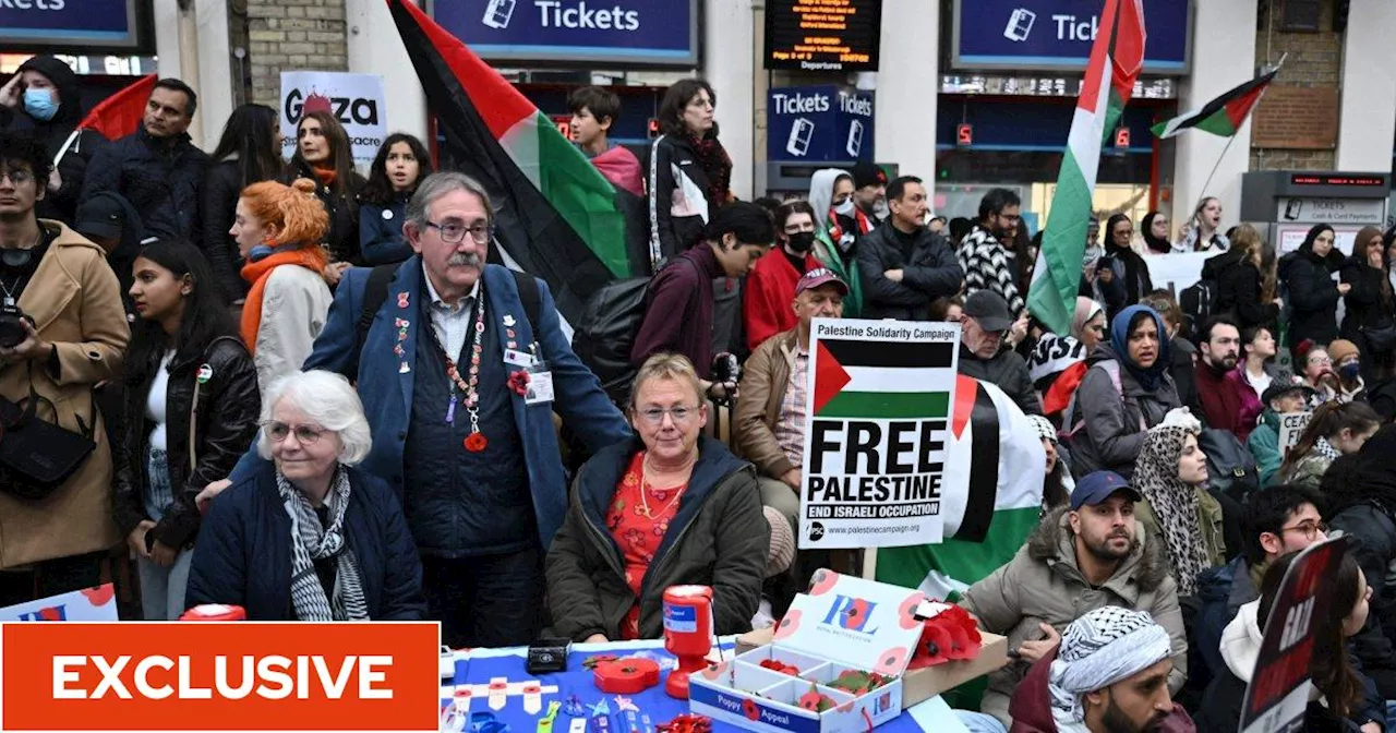 Poppy sellers missing from some major stations after pro-Palestinian protest chaos