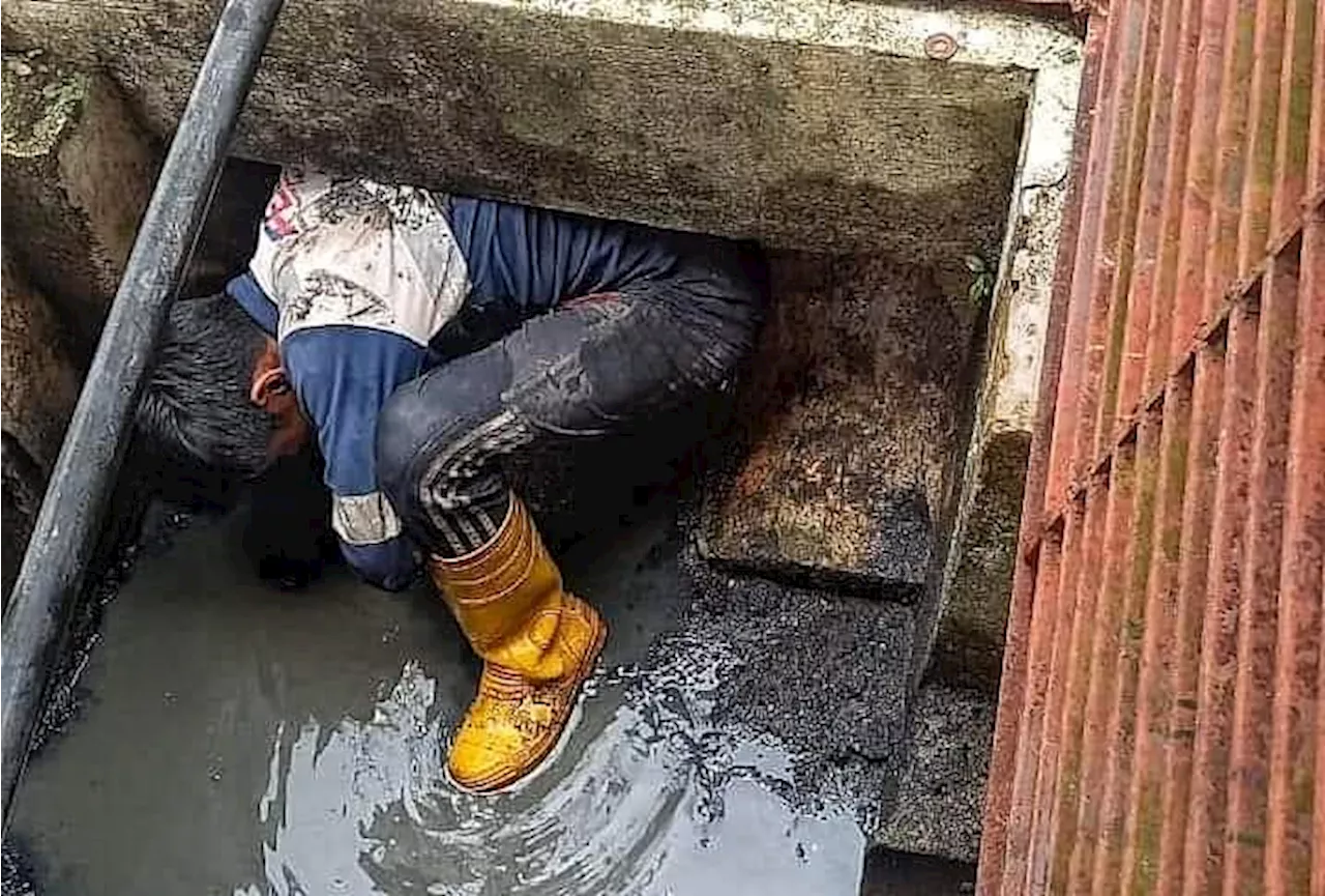 Bersih longkang, parit, kolam takungan di Bandaraya Kuantan sebelum tengkujuh