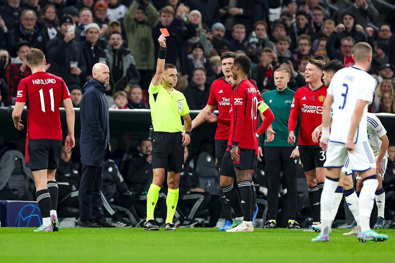 Geplaagde Ten Hag ziet tiental Man Utd instorten, Kane niet te stoppen