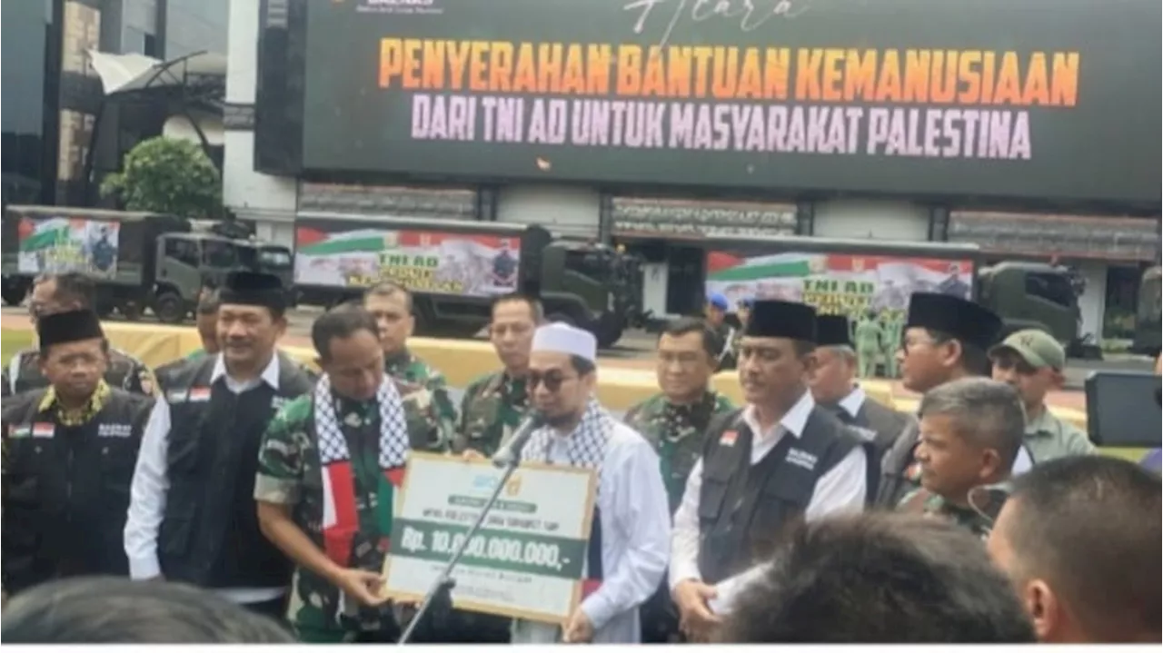 TNI AD Kirim 50 Truk Bantuan Kemanusiaan untuk Korban Perang Gaza