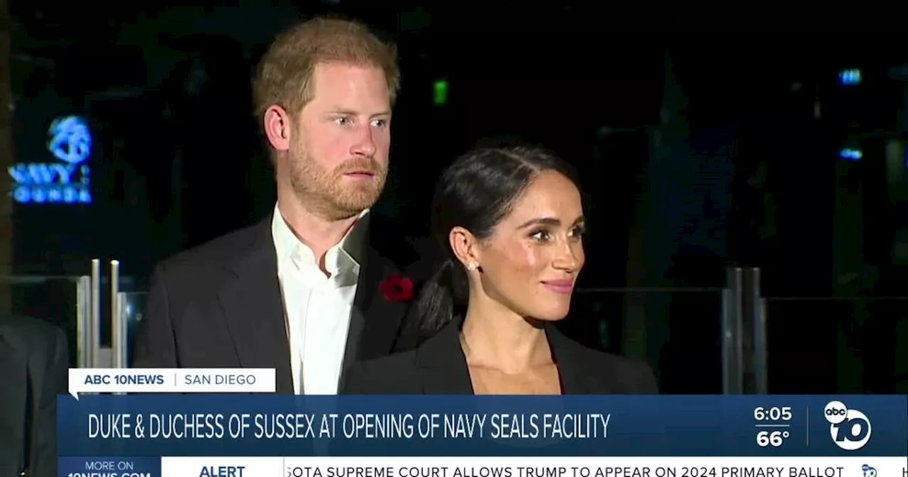 Duke and Duchess of Sussex at opening of San Diego Navy SEALs Facility