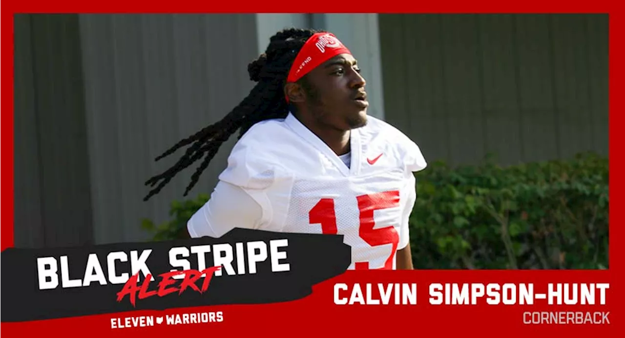 Ohio State Cornerback Calvin Simpson-Hunt Sheds Black Stripe