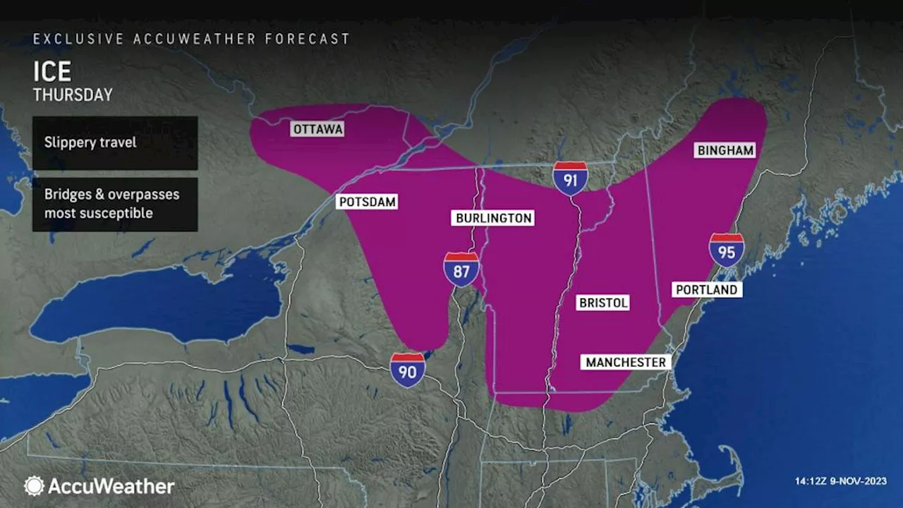 Quick-hitting storm drops snow, ice from New York to New England