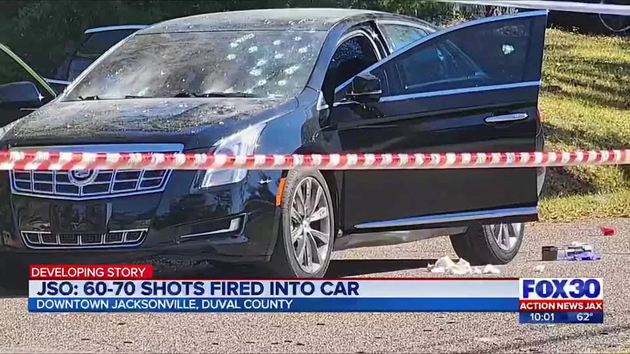 Search for shooter in Jacksonville continues after victim’s car struck by dozens of bullets