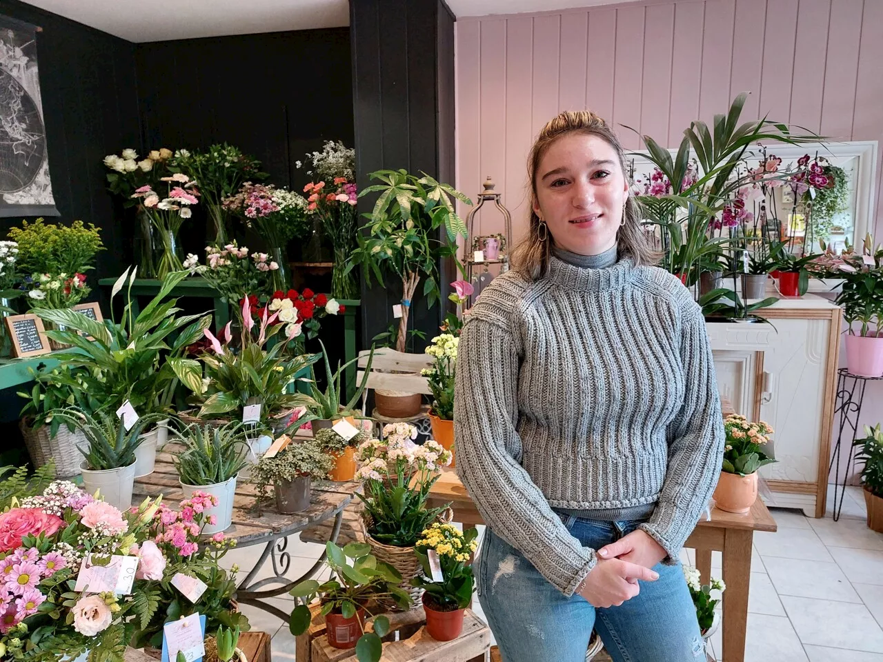 Au Grand-Lucé, à seulement 21 ans, elle ouvre sa boutique de fleurs