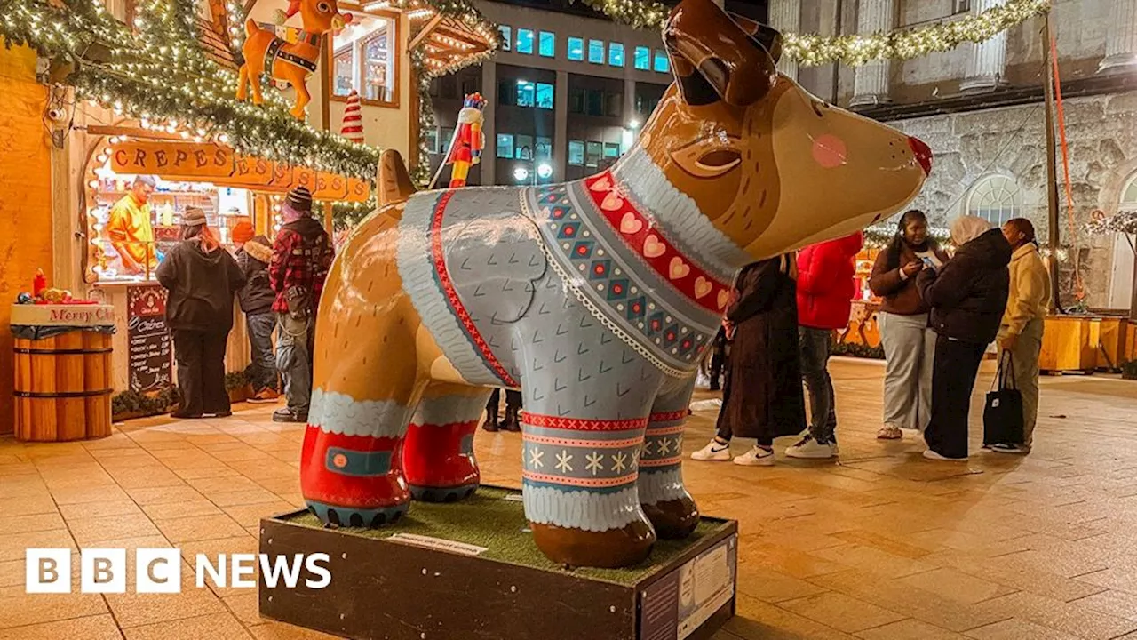 Festive snow dogs arrive in Birmingham city centre