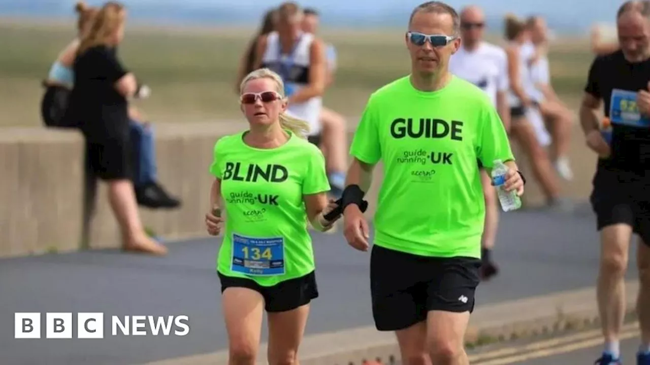 Runner and guide marry after seven years side by side