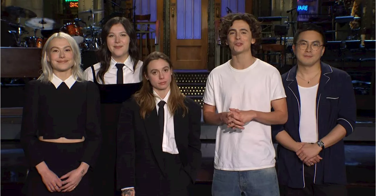 Timothée Chalamet and boygenius Join Forces for SNL Promo