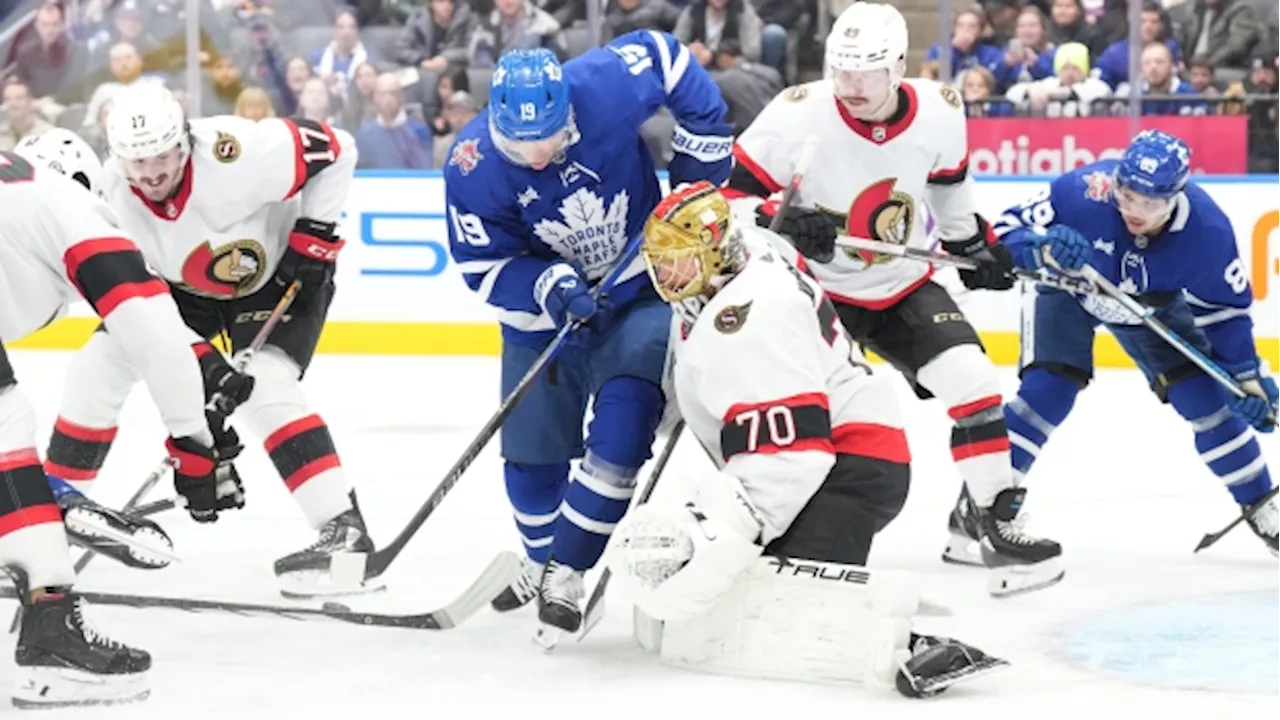 Senators score three times in the third to down Maple Leafs
