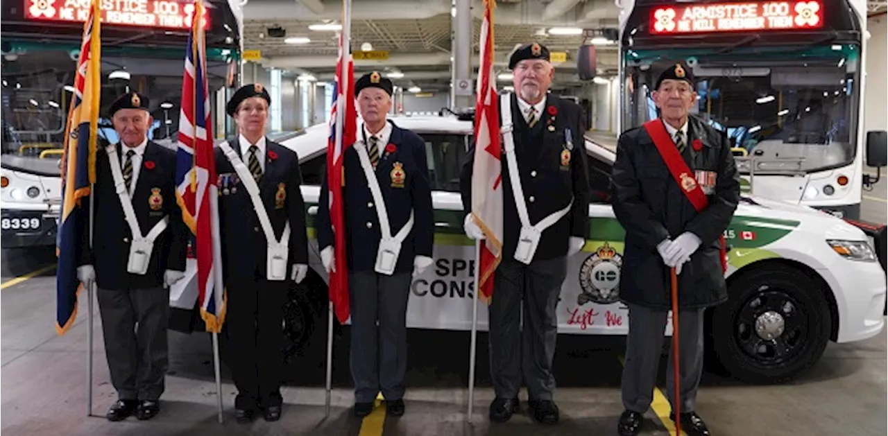 Veterans can ride GO and UP free on Remembrance Day