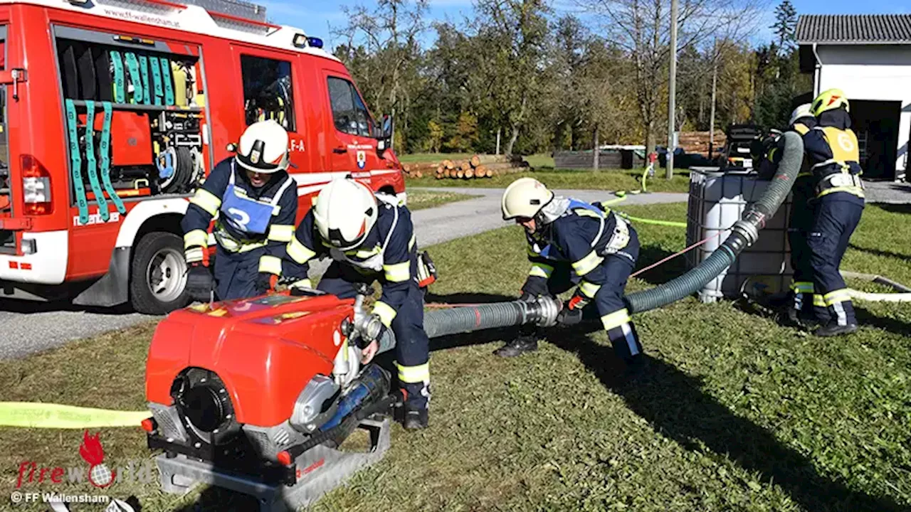 Feuerwehrleute der FF Wallensham nehmen an Branddienstleistungsprüfung teil