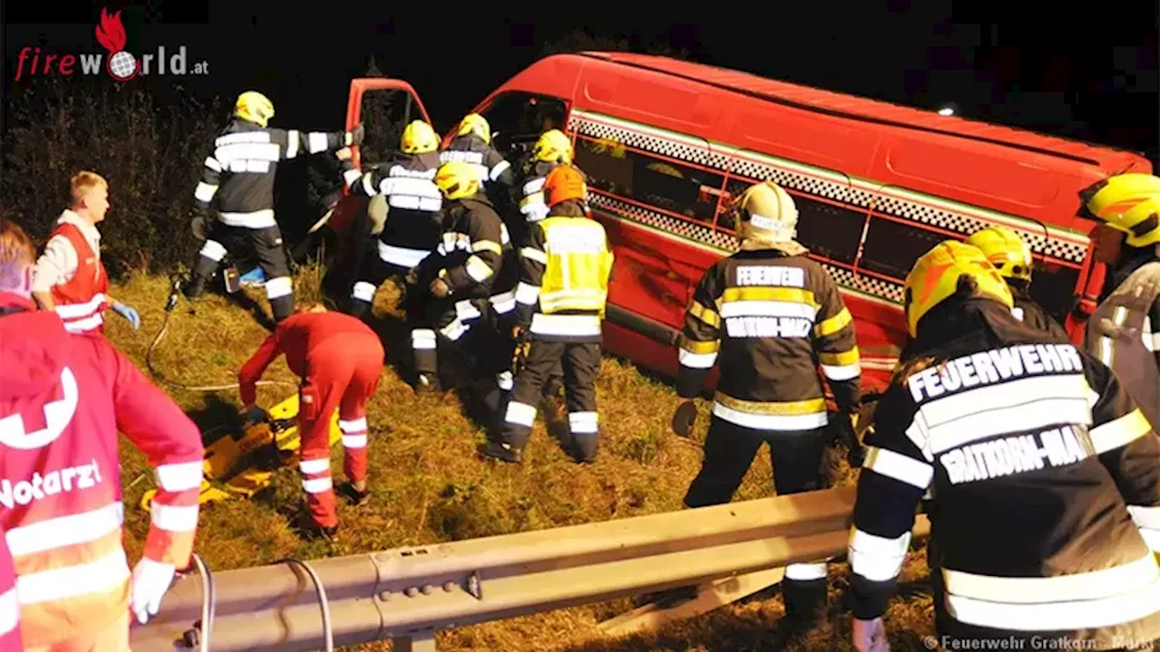 Verkehrsunfall mit eingeklemmter Person in Gratkorn